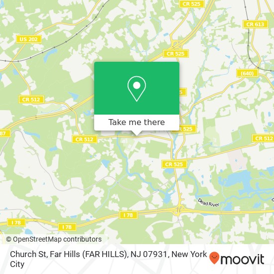 Mapa de Church St, Far Hills (FAR HILLS), NJ 07931