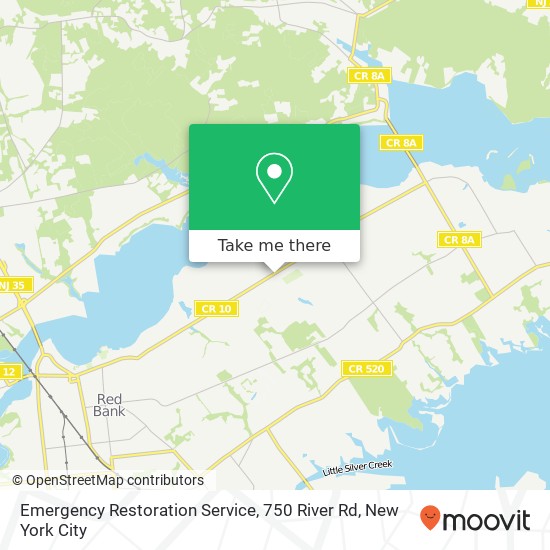 Mapa de Emergency Restoration Service, 750 River Rd