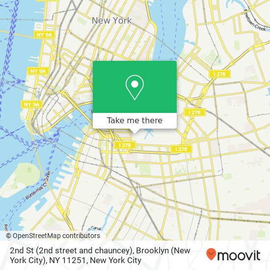 2nd St (2nd street and chauncey), Brooklyn (New York City), NY 11251 map
