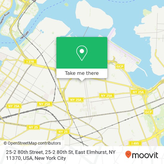 25-2 80th Street, 25-2 80th St, East Elmhurst, NY 11370, USA map