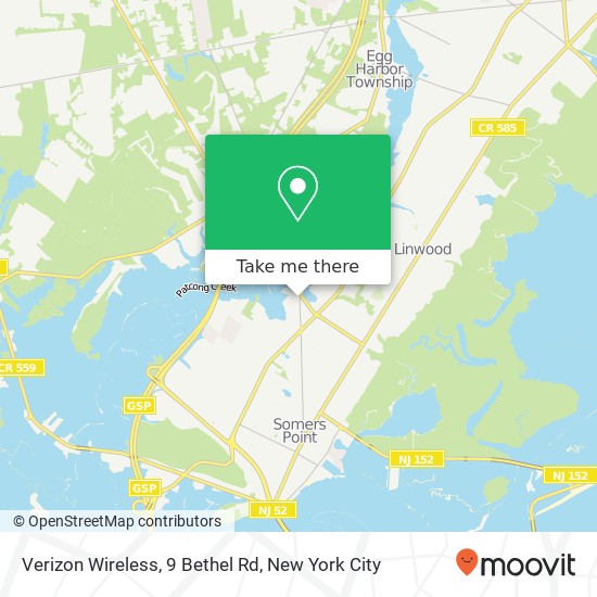 Mapa de Verizon Wireless, 9 Bethel Rd