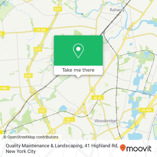 Quality Maintenance & Landscaping, 41 Highland Rd map