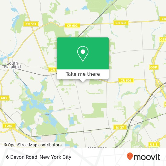 Mapa de 6 Devon Road