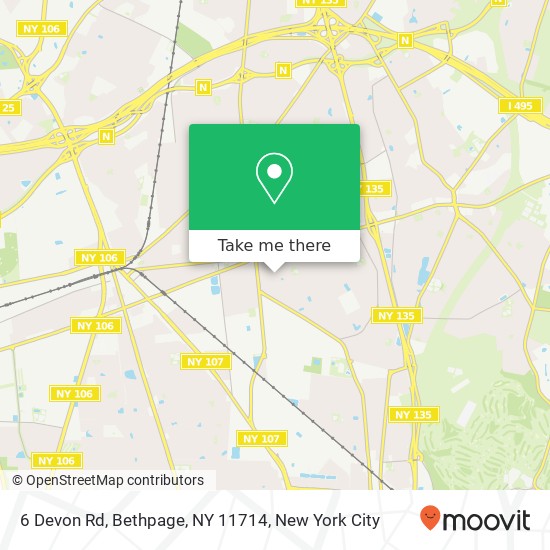 Mapa de 6 Devon Rd, Bethpage, NY 11714