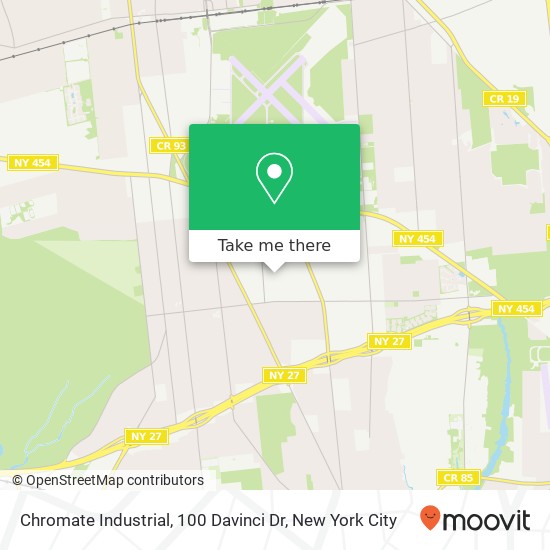 Mapa de Chromate Industrial, 100 Davinci Dr