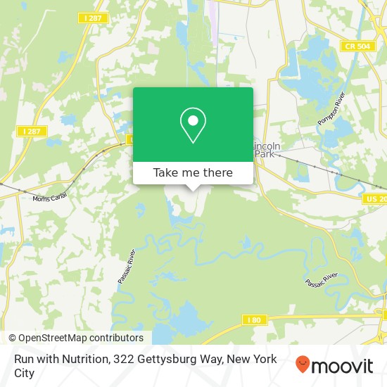 Run with Nutrition, 322 Gettysburg Way map