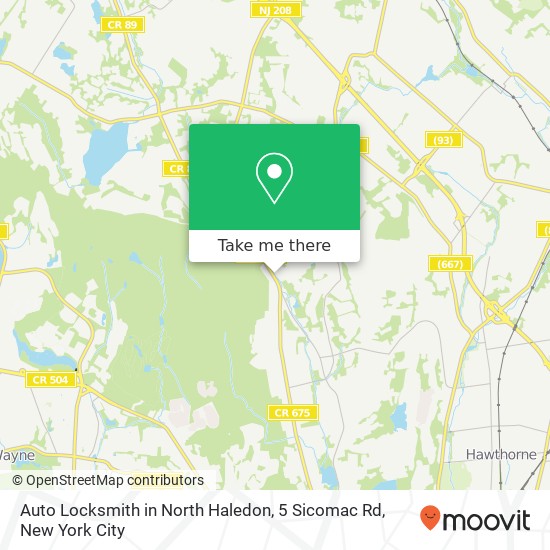 Mapa de Auto Locksmith in North Haledon, 5 Sicomac Rd