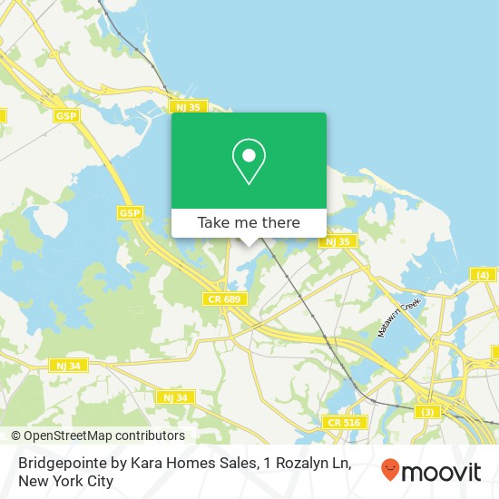 Mapa de Bridgepointe by Kara Homes Sales, 1 Rozalyn Ln