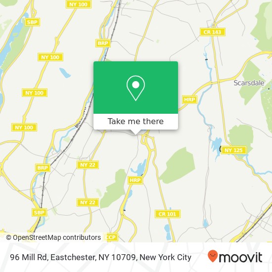 Mapa de 96 Mill Rd, Eastchester, NY 10709