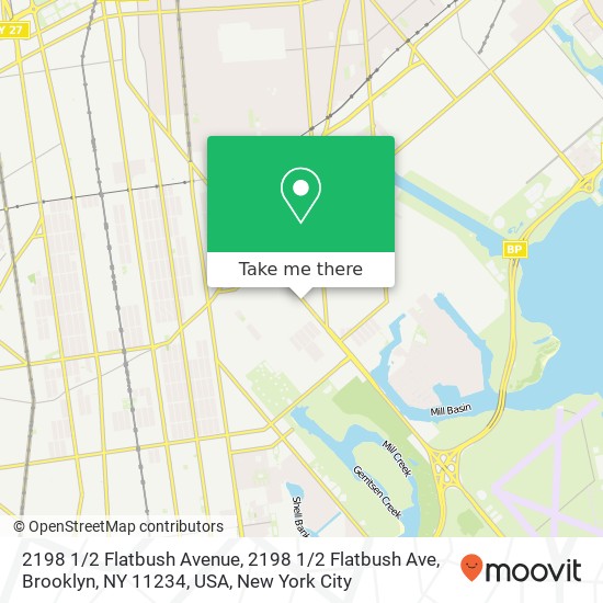 Mapa de 2198 1 / 2 Flatbush Avenue, 2198 1 / 2 Flatbush Ave, Brooklyn, NY 11234, USA