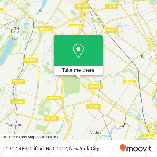 Mapa de 1312 RT-3, Clifton, NJ 07012