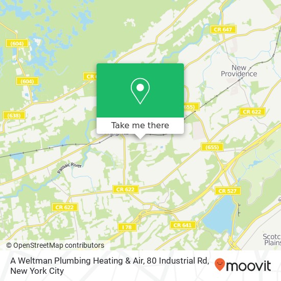 Mapa de A Weltman Plumbing Heating & Air, 80 Industrial Rd