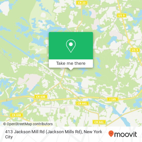 Mapa de 413 Jackson Mill Rd (Jackson Mills Rd), Freehold, NJ 07728