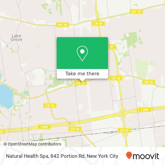 Mapa de Natural Health Spa, 842 Portion Rd