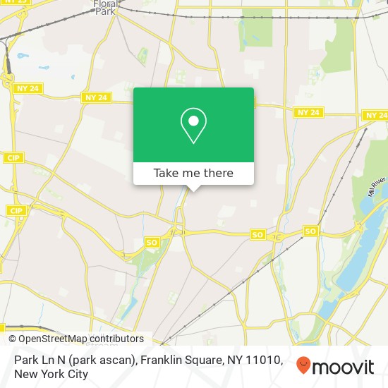 Mapa de Park Ln N (park ascan), Franklin Square, NY 11010