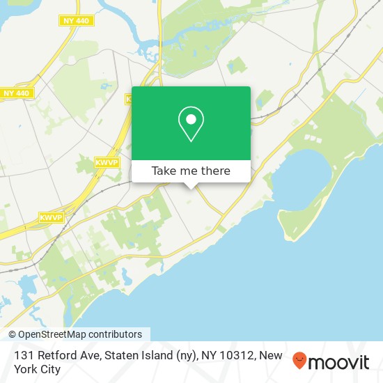 Mapa de 131 Retford Ave, Staten Island (ny), NY 10312