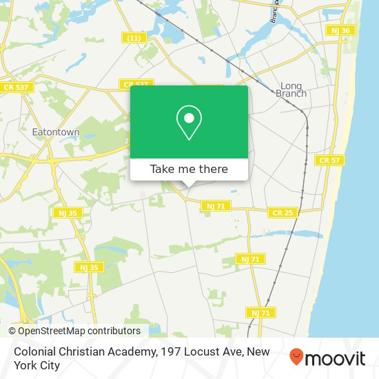 Mapa de Colonial Christian Academy, 197 Locust Ave