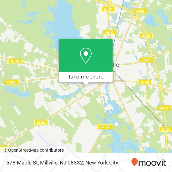 Mapa de 578 Maple St, Millville, NJ 08332