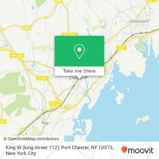 Mapa de King St (king street 112), Port Chester, NY 10573