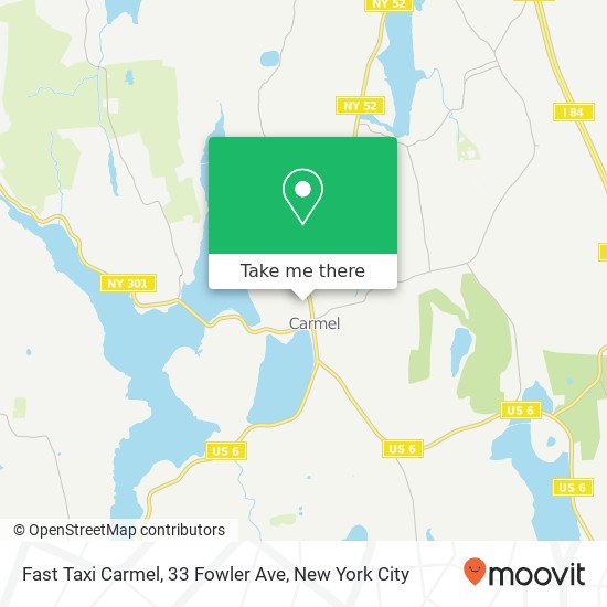 Mapa de Fast Taxi Carmel, 33 Fowler Ave