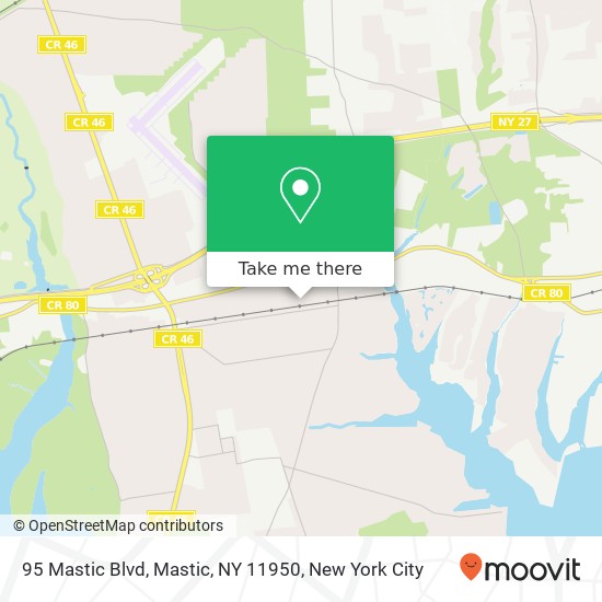 95 Mastic Blvd, Mastic, NY 11950 map