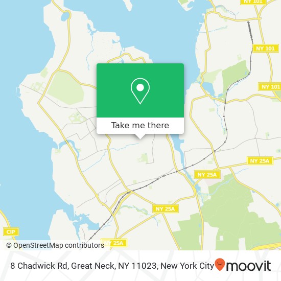 Mapa de 8 Chadwick Rd, Great Neck, NY 11023