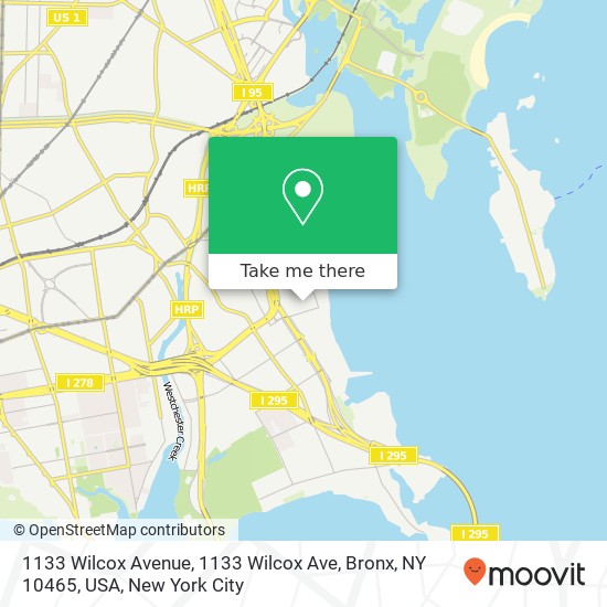 Mapa de 1133 Wilcox Avenue, 1133 Wilcox Ave, Bronx, NY 10465, USA