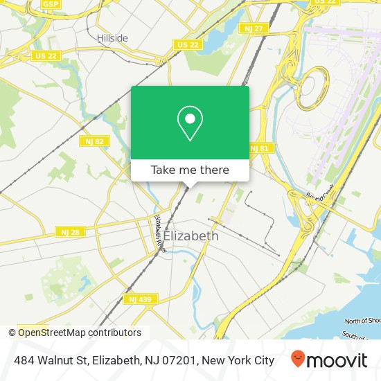 484 Walnut St, Elizabeth, NJ 07201 map