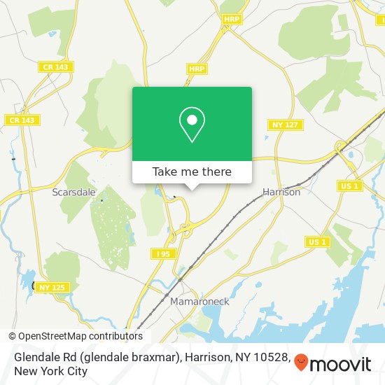 Mapa de Glendale Rd (glendale braxmar), Harrison, NY 10528
