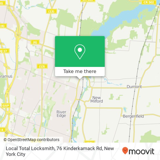 Local Total Locksmith, 76 Kinderkamack Rd map