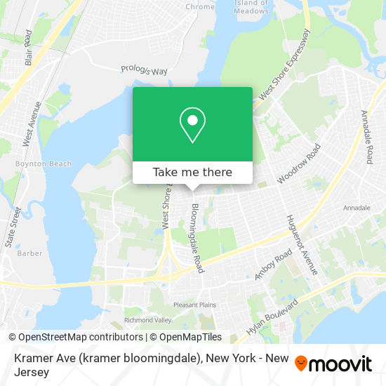 Kramer Ave (kramer bloomingdale) map