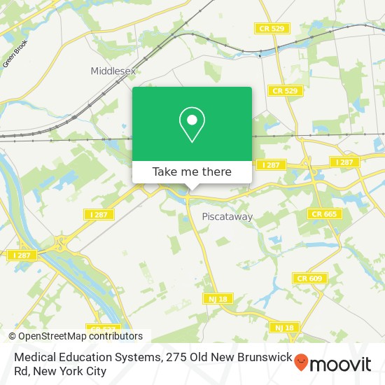 Medical Education Systems, 275 Old New Brunswick Rd map