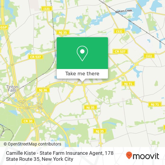 Mapa de Camille Kiste - State Farm Insurance Agent, 178 State Route 35