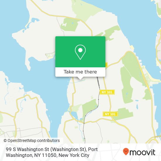 Mapa de 99 S Washington St (Washington St), Port Washington, NY 11050