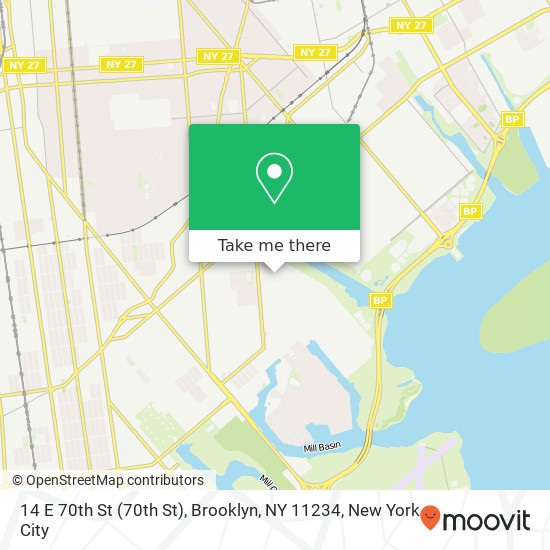 14 E 70th St (70th St), Brooklyn, NY 11234 map