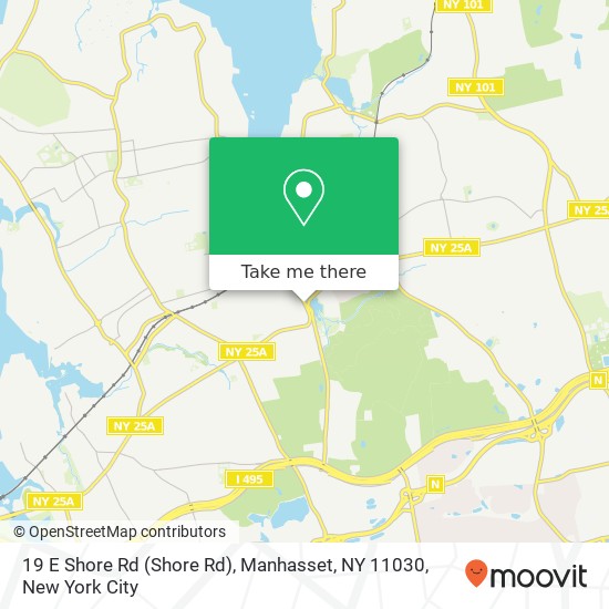 Mapa de 19 E Shore Rd (Shore Rd), Manhasset, NY 11030