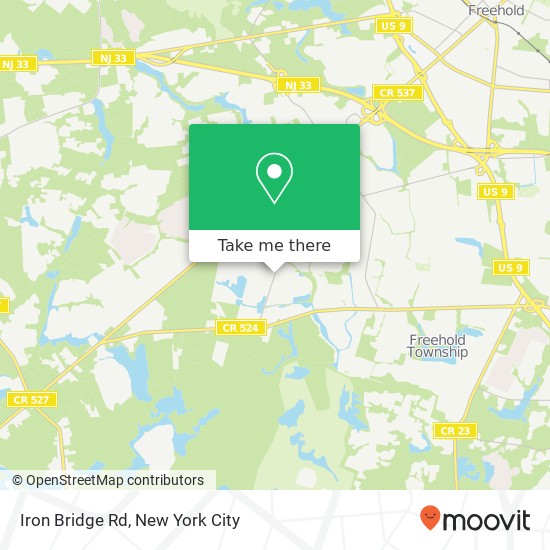 Mapa de Iron Bridge Rd, Freehold, NJ 07728