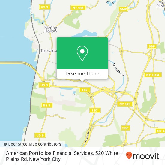 Mapa de American Portfolios Financial Services, 520 White Plains Rd