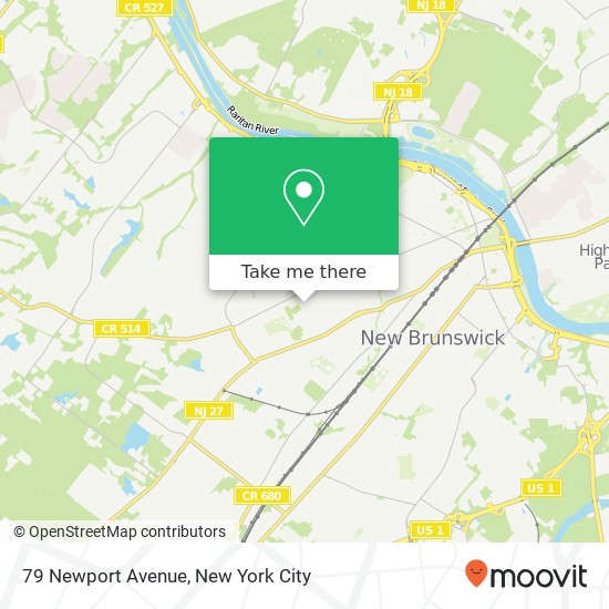 Mapa de 79 Newport Avenue, 79 Newport Ave, Somerset, NJ 08873, USA