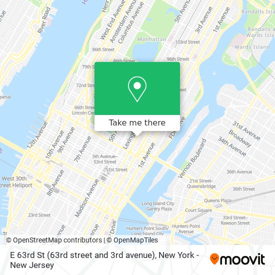 Mapa de E 63rd St (63rd street and 3rd avenue)