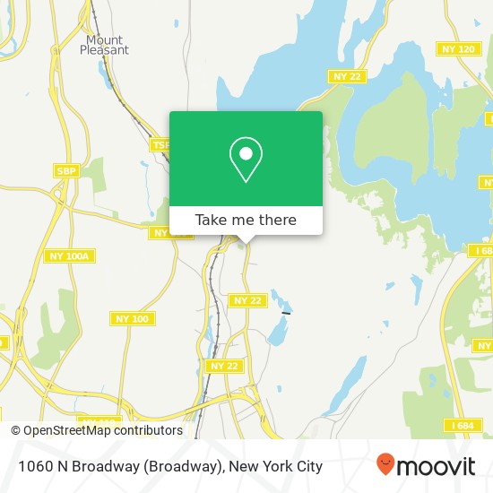 Mapa de 1060 N Broadway (Broadway), White Plains, NY 10603