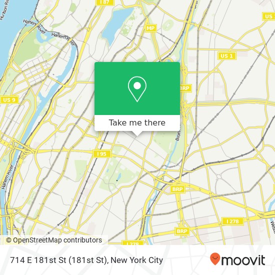 714 E 181st St (181st St), Bronx, NY 10457 map