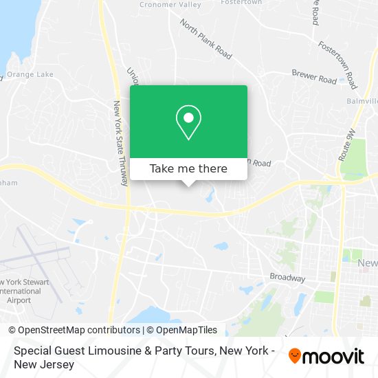 Special Guest Limousine & Party Tours map