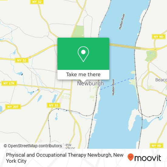 Phyiscal and Occupational Therapy Newburgh, 70 Dubois St map