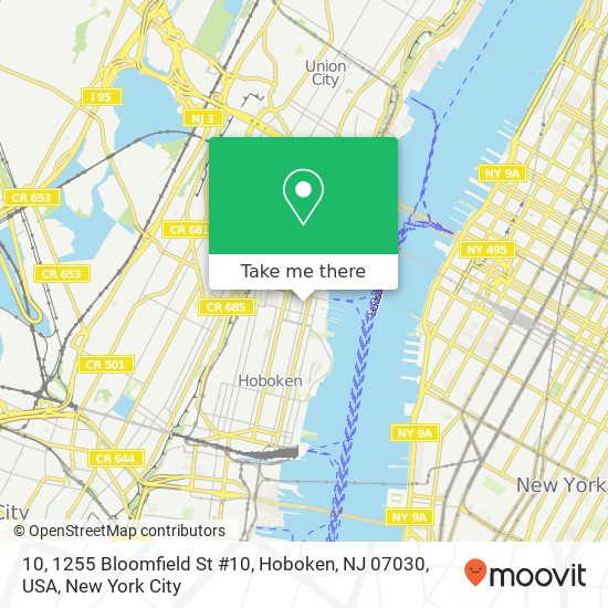 10, 1255 Bloomfield St #10, Hoboken, NJ 07030, USA map