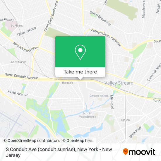 S Conduit Ave (conduit sunrise) map