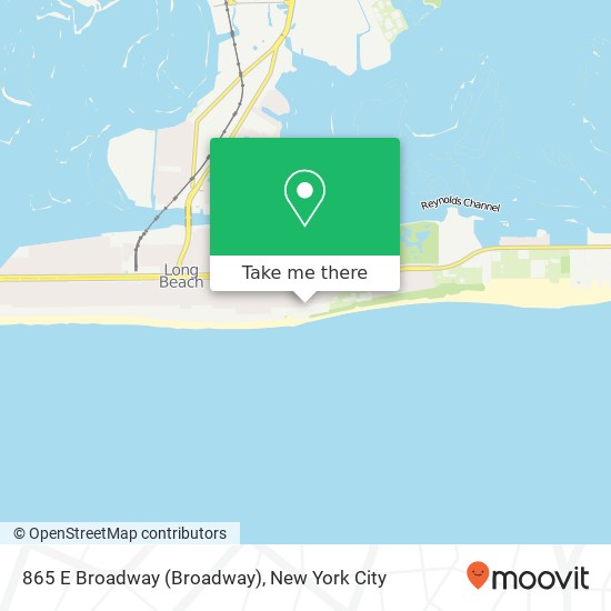 Mapa de 865 E Broadway (Broadway), Long Beach, NY 11561