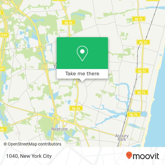 Mapa de 1040, 1255 Bloomfield Ave #1040, Ocean Township, NJ 07712, USA