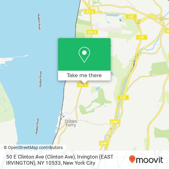 50 E Clinton Ave (Clinton Ave), Irvington (EAST IRVINGTON), NY 10533 map