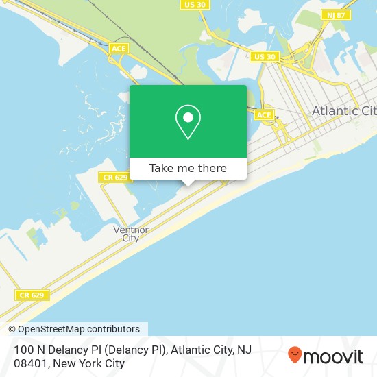 100 N Delancy Pl (Delancy Pl), Atlantic City, NJ 08401 map